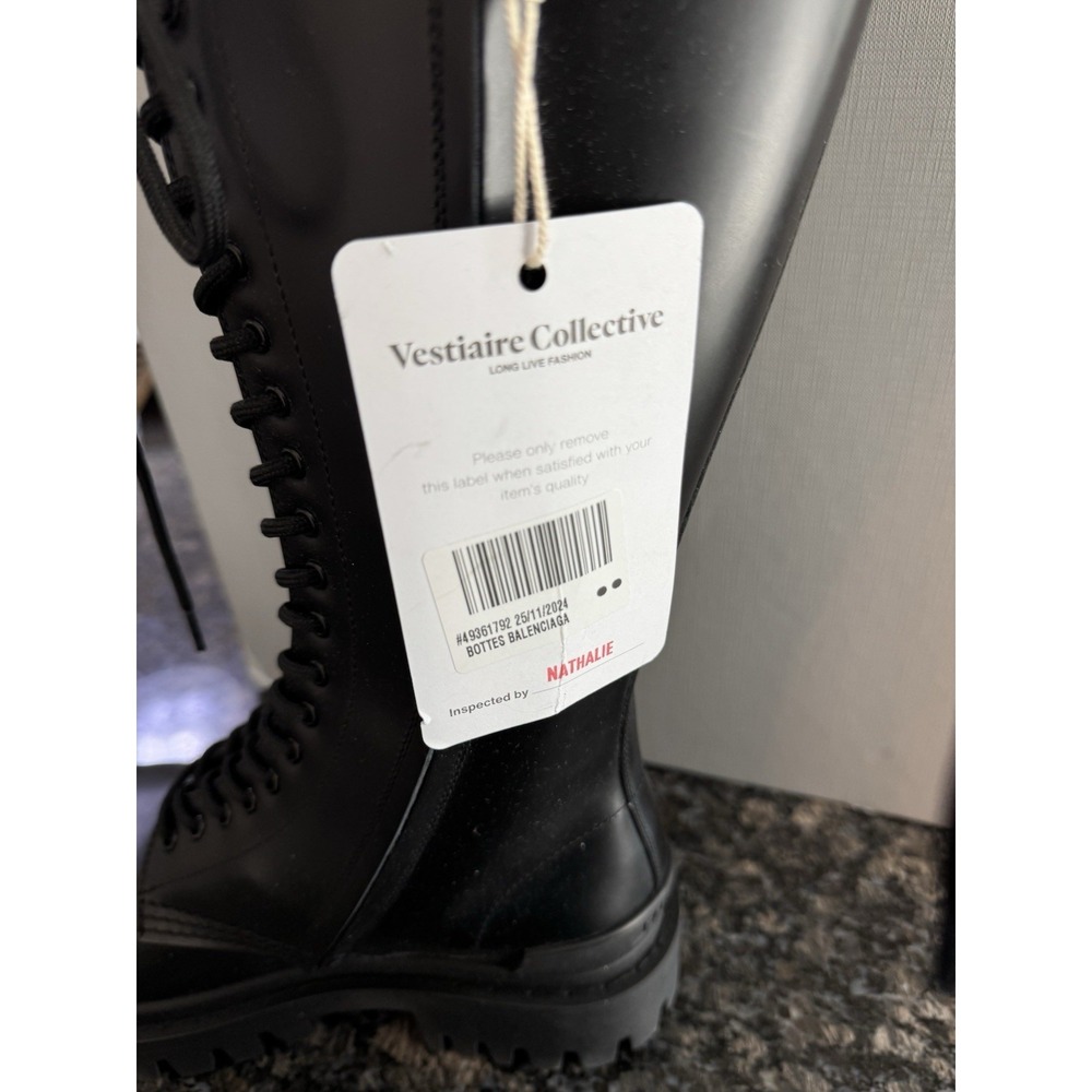 Balenciaga Women's Strike 20mm High Top Black Boots Size 37 US 7. NWB - Picture 4 of 16